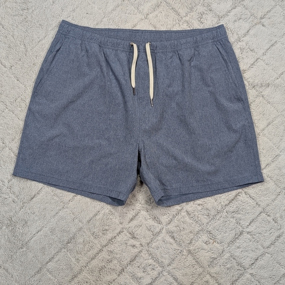 Fair Harbor Shorts Mens 3XL Blue Denim The One Lined Training Travel Swim 6”
